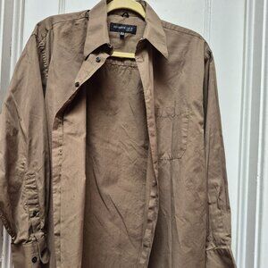 Kenneth Cole Tan Button up Dress Shirt - S